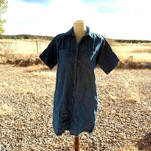 Madewell Blue Denim Shirt Dress